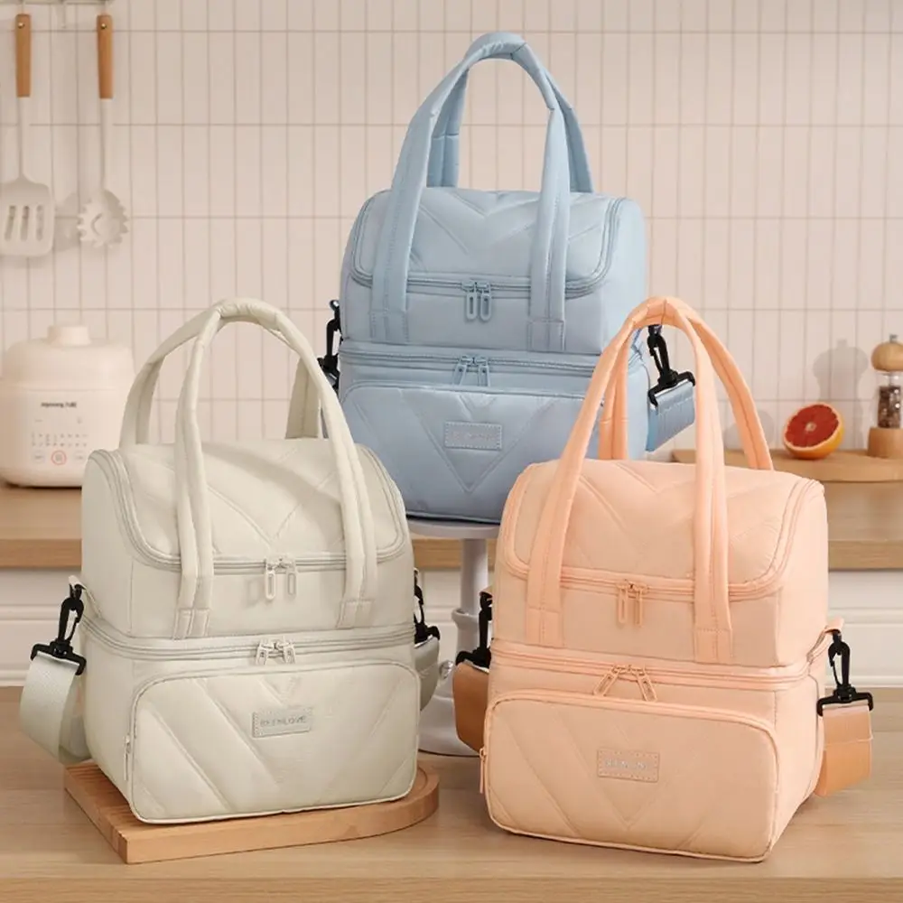 

Герметичная многоразовая сумка для обеда, двухслойная изолированная изоляционная сумка, большая вместительная сумка для обеда, пикника, кемпинга