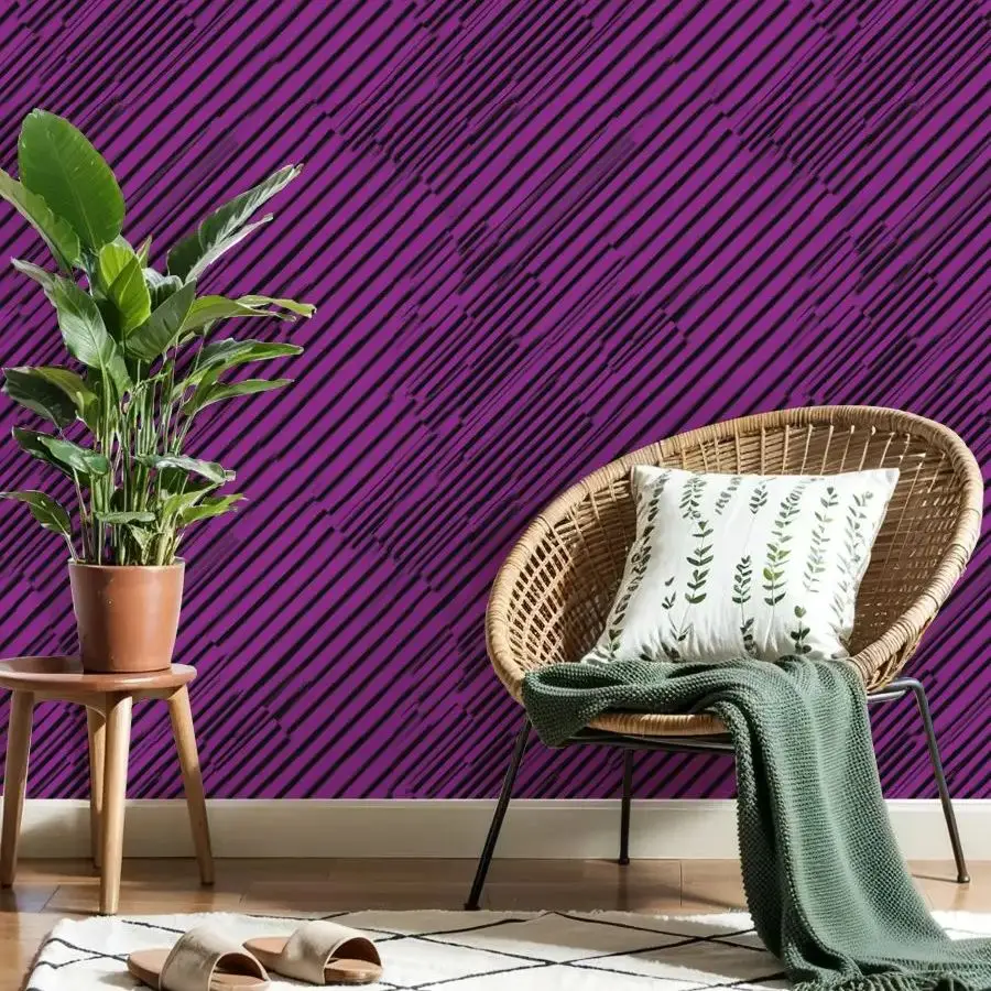 

Фиолетовые, черные обои в диагональную полоску 22,83 "X 118" водонепроницаемые обои для гостиной/спальни/ванной комнаты, наклейка на стену из ПВХ