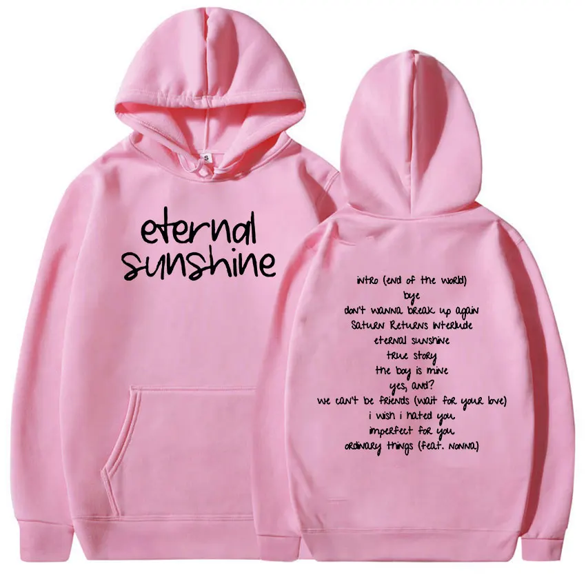 Ariana Grande Eternal Sunshine 2024 New Album Hoodie Men Women Casual Fashion Pullover Oversized Sweatshirts Hip Hop Streetwear