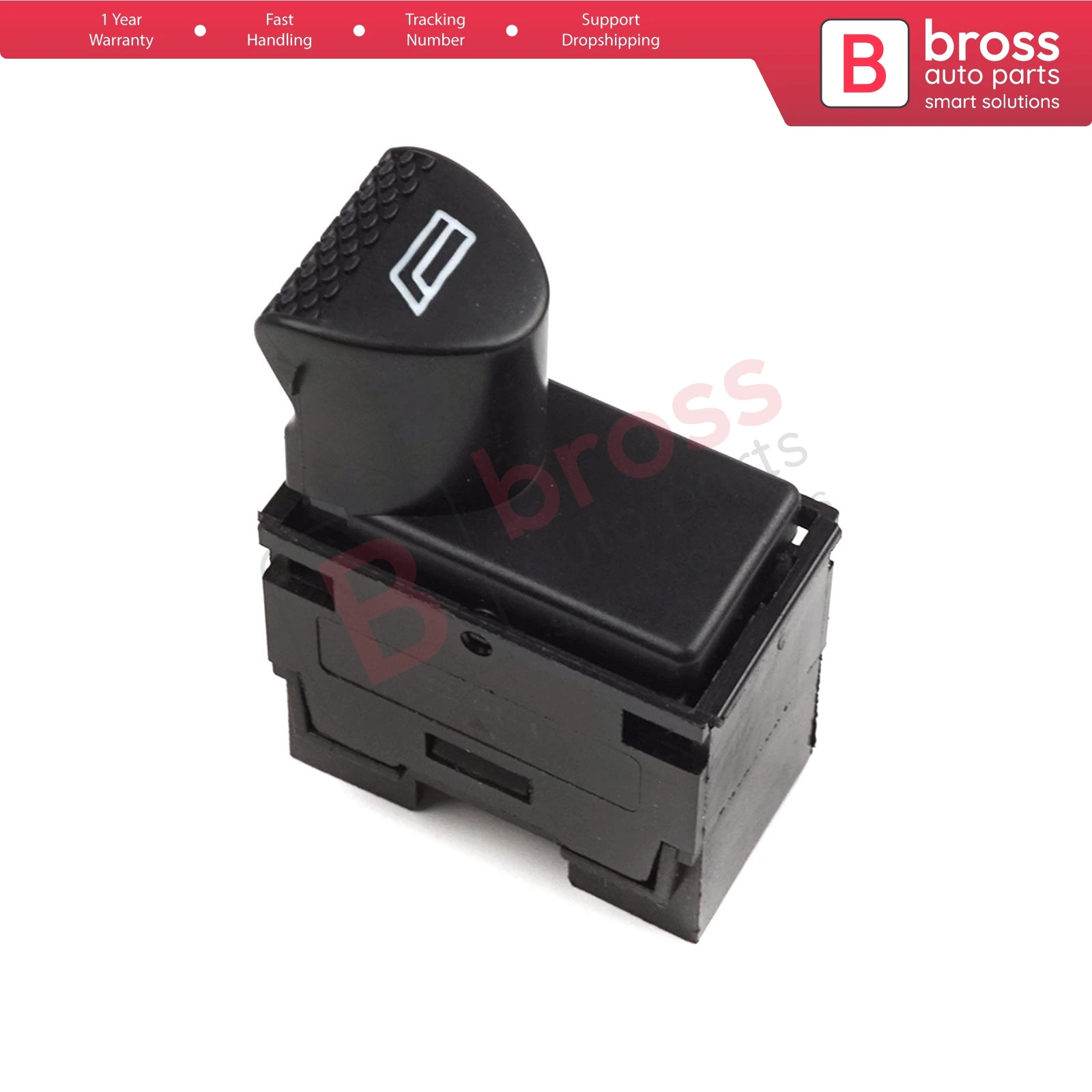 

Bross Auto Parts BDP114 Power Window Switch 6-Pin Front Left Door 98809718 Black for Fiat Siena Albea Palio Strada