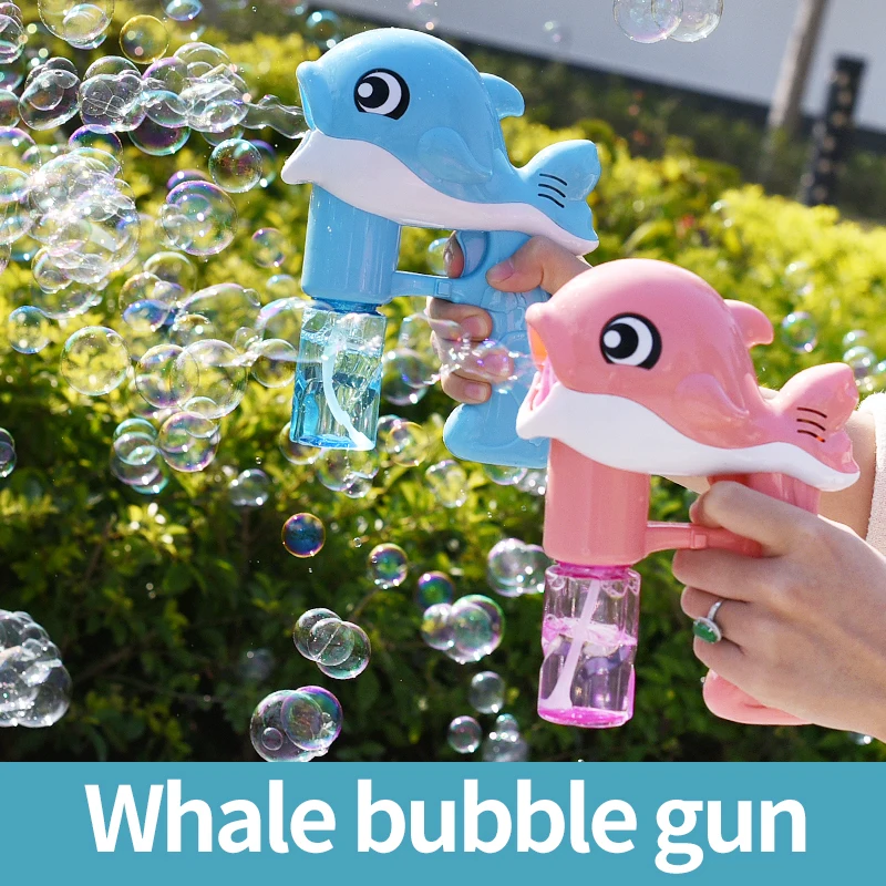 Fully automatic Whale Bubble Gunner holds light music bubble outdoor must-have Boy Girl Christmas Gift Halloween gift