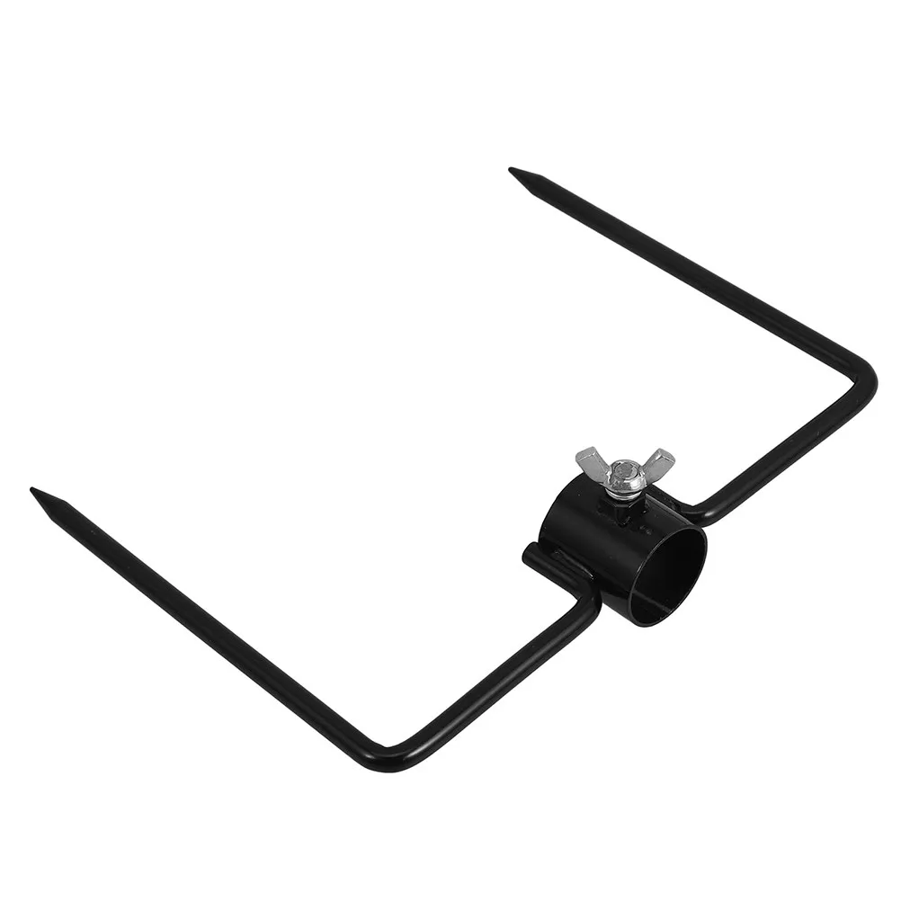 Pole Stabilizer for Ground 2-Prong Iron Stake Fits 30-32mm Pole Heavy Duty Yard Garden Beach Lawn Spike Flag Umbrella Stand
