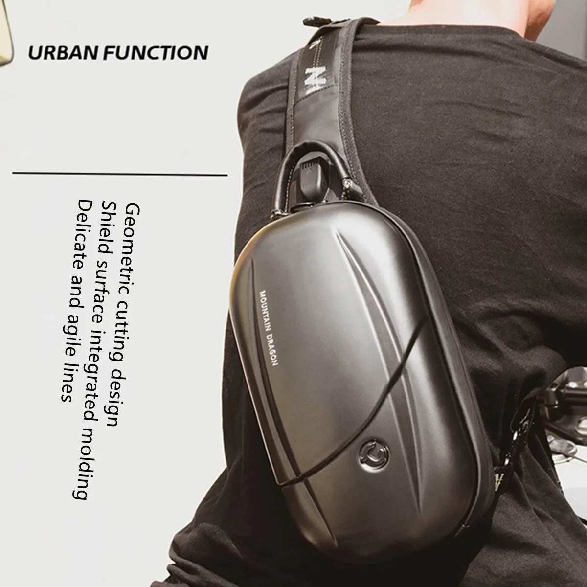 

Man Waterproof Chest Bag Motorcycle Crossbody ABS Hard Shell Shoulder Pack Sports Travel ipad Computer Mobile Phone Storage Box