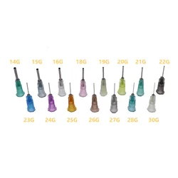 50pcs/Bag Straight Precision Liquid Syringe Dispenser Blunt Needles Tips 14/15/16/18/19/20/21/22/23/24/25/26/27/28/30G