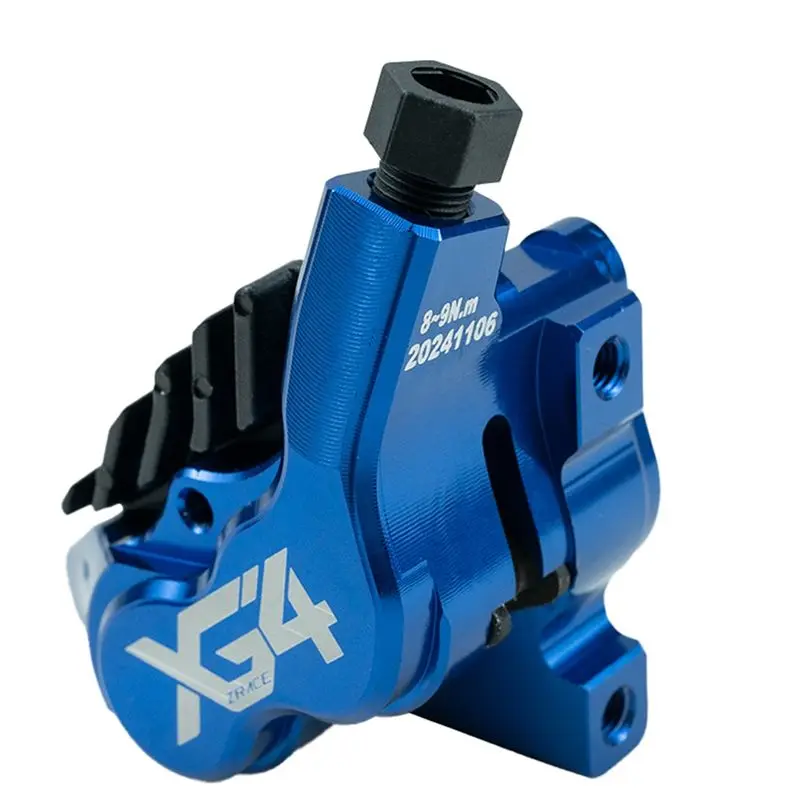 ZRACE XG4 Flat Mount 4 Pistons Bremssattel mit ICE-TECH Belägen, CNC-gefräst, leicht, für BMX-Rennräder und Rennräder – Detail 6