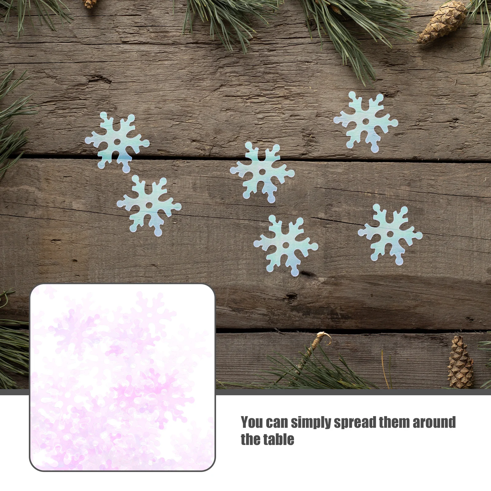

2 Bags Christmas Snowflake Confetti Decorative Table Scatters Party Supplies Winter Birthday Holiday New Year Decoration