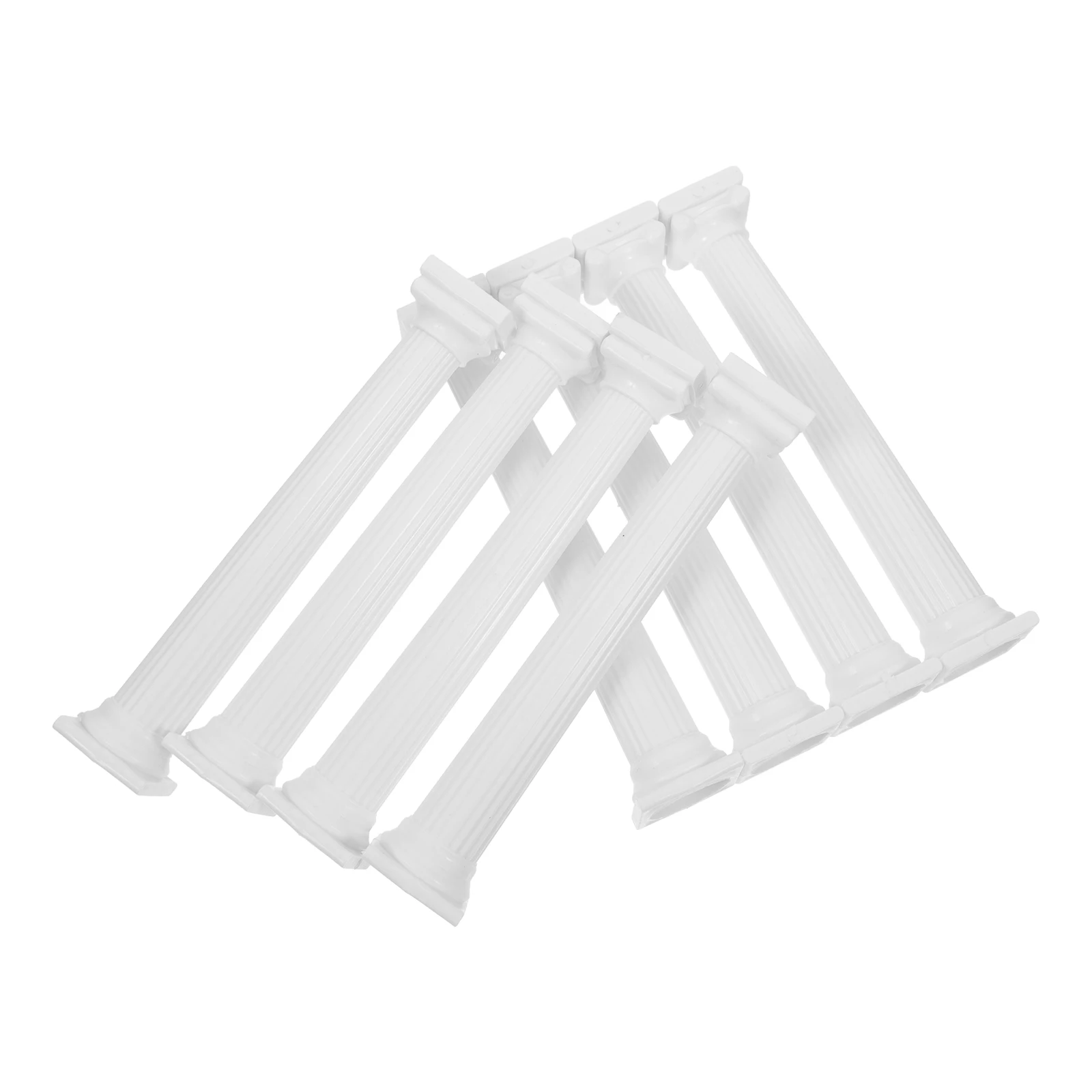 

8pcs Rods Roman Column Cake Stands Rod Supports Columns Plastic Stable Wedding Cake Stand Display Tier Supports