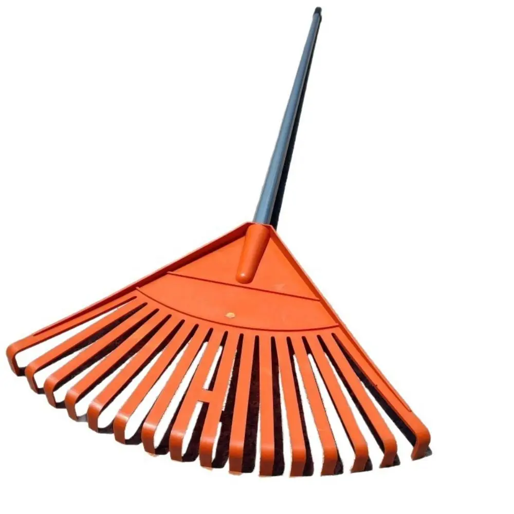 Compost Mixing Plastic Grass Rake High Strength Portable Compact Leaf Rake High Hardness Heavy Duty Yard Rake Lawn Cleaning