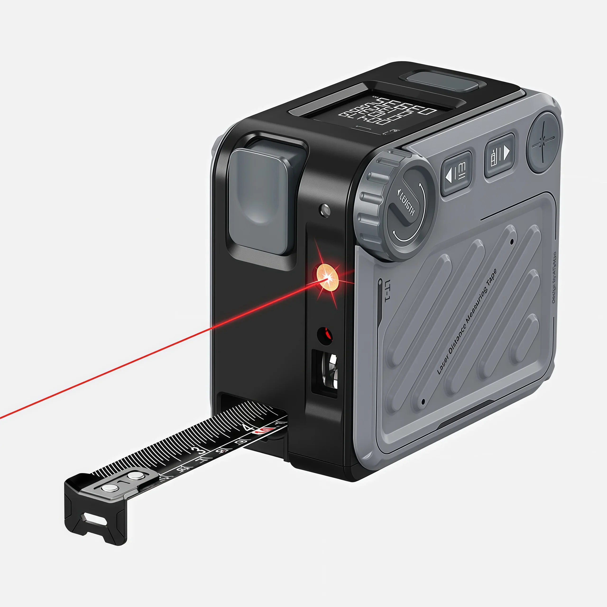 ATUMAN/DUKA 50m Laser Distance Meter with 3m Self-Locking Tape and Cross-Line Projector, Rechargeable 3-in-1 Measuring Tool