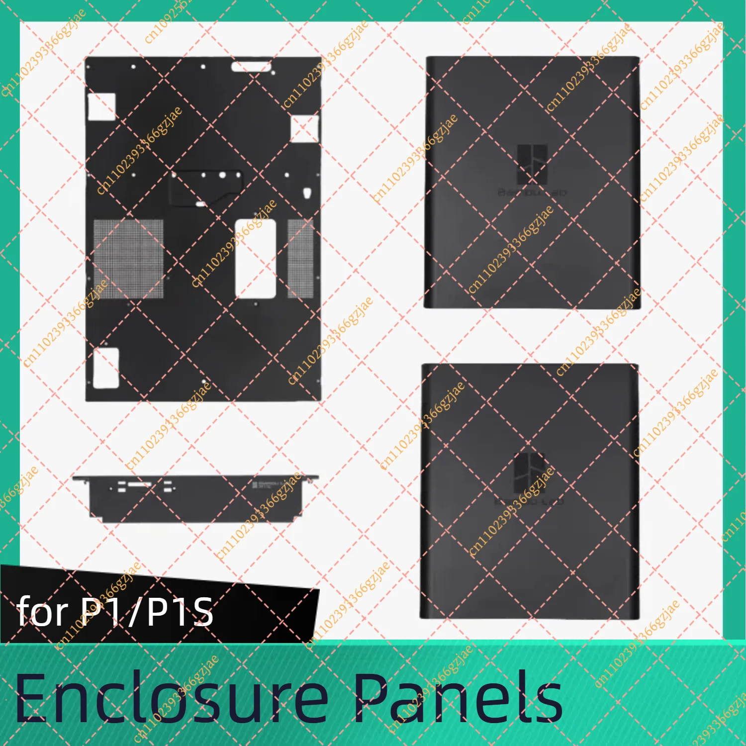 For Bambu P1S/P1P Housing Parts Rear Metal Panel Left/Right Plastic Panel for BambuLab P1S 3D Printer Accessories