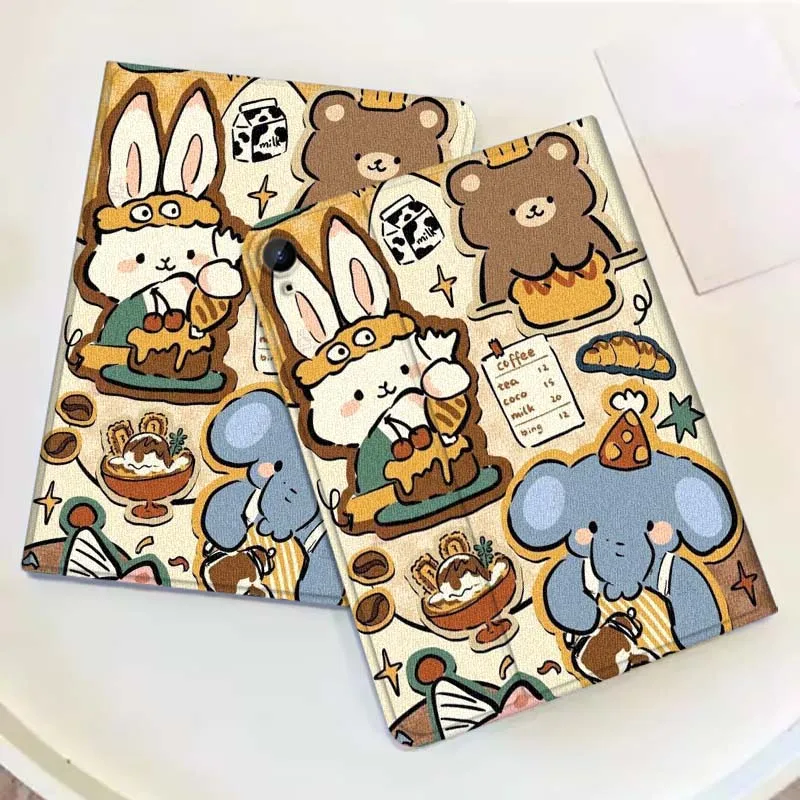 

Cartoon Animal Retro Pattern For Samsung Galaxy Tab A7 A9 A11 S6 A A8 Lite Plus 2025 10.4 10.5 10.1 Inch Tablet Case