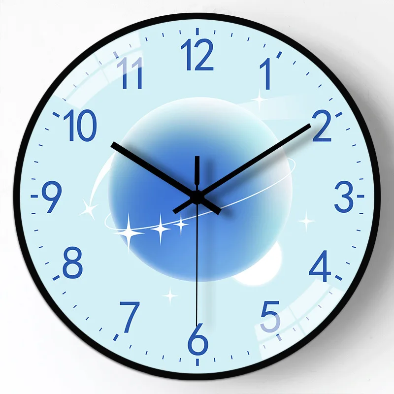 8-Inch 20cm Clock Living Room Home Punch-Free Wall Clock Creative Bedroom Silent Clock