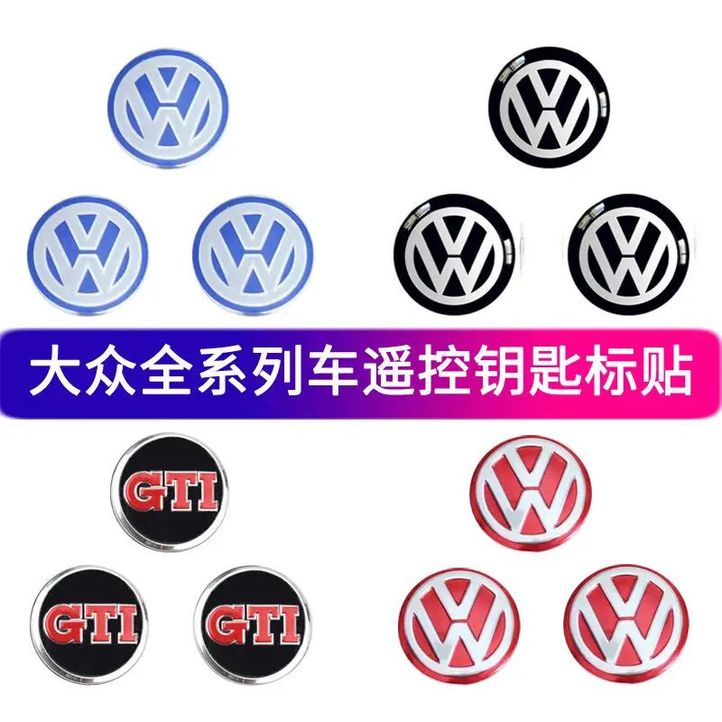 

Car Key Badge Emblem Replacement Car Key Stickers For Volkswagen VW Polo Passat B5 B6 B7 T4 T5 Golf 4 5 6 Tiguan Jetta GTI
