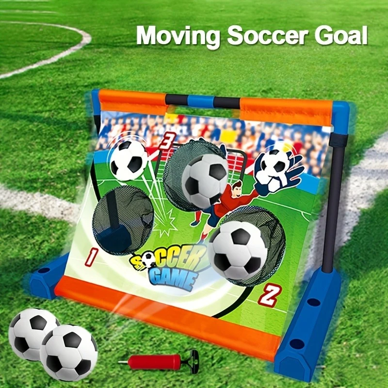 

Электронный набор для игры в футбол с подсчетом очков для детей: передвижные футбольные ворота, игра-мишень для бросков, для дома и улицы, с мячами, подарки на день рождения для мальчиков