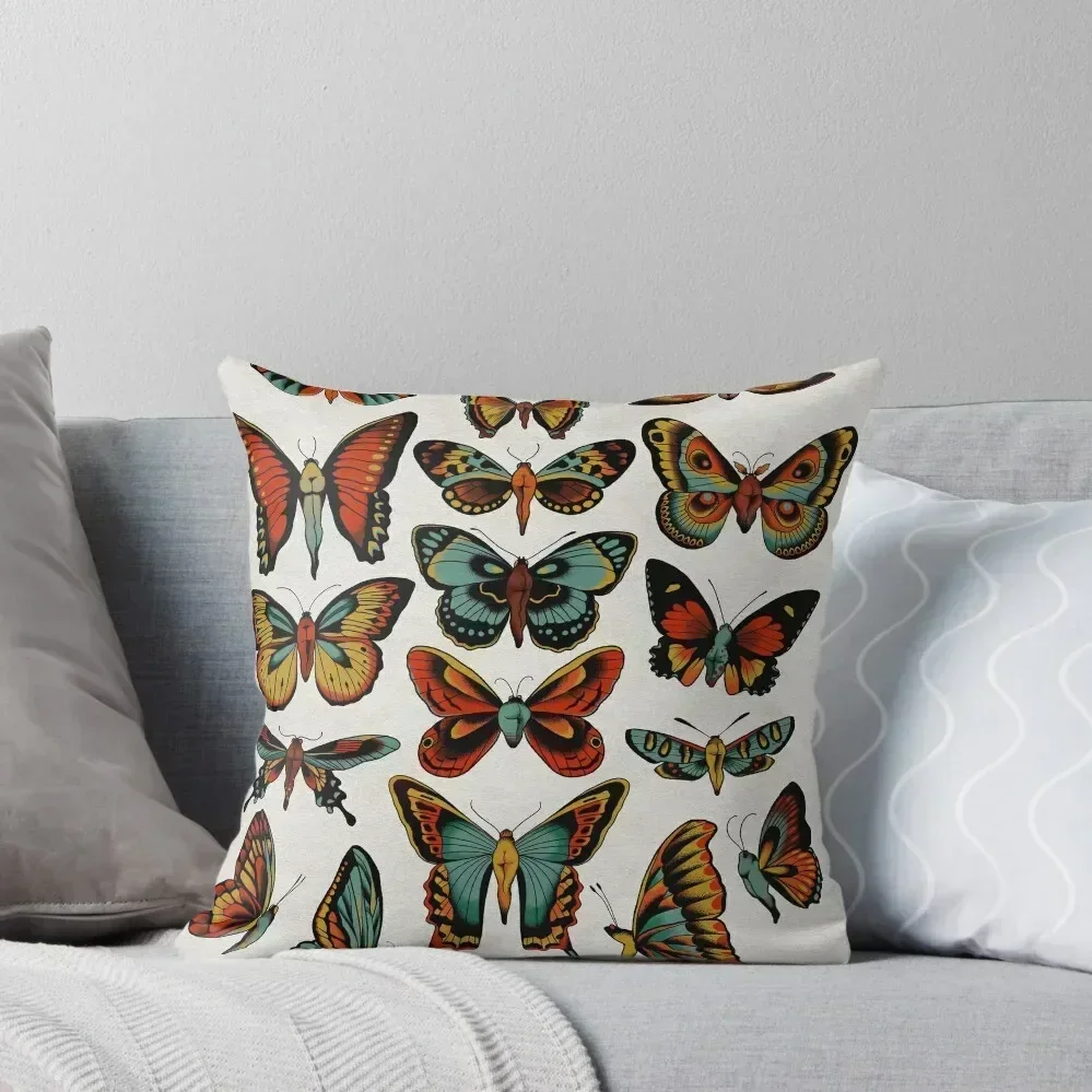 

Butterflies traditional tattoo flash Throw Pillow luxury home accessories home decor items Sofa Cushions Covers pillow