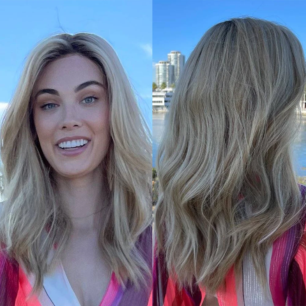 

Парик с эффектом омбре и мелированием медово-русого цвета, с кружевной передней частью, для женщин, предварительно проработанный, с естественной волной, термостойкий, из синтетических волос, для повседневного использования