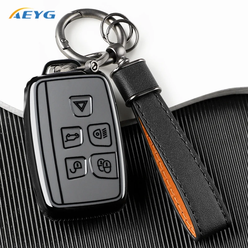 TPU Car Flip Key Case Cover Shell Fo For Land Rover Range Rover Sport Evoque Freelander Velar Discovery 4 Jaguar XE XJ XF Guitar view 2