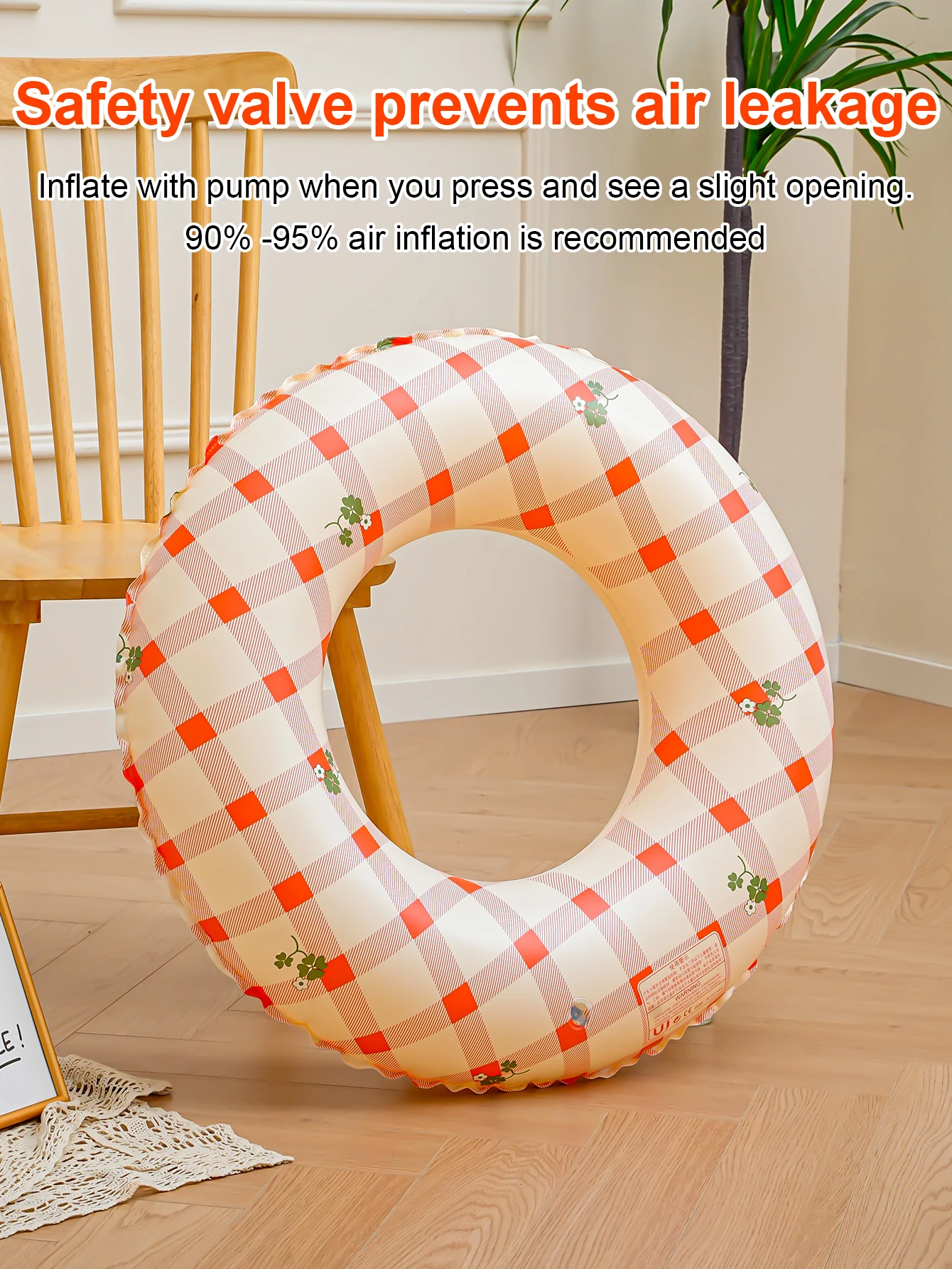 1PC Simple striped inflatable swim ring, cute swim ring, colourful pool float, a water float toy perfect for beach parties
