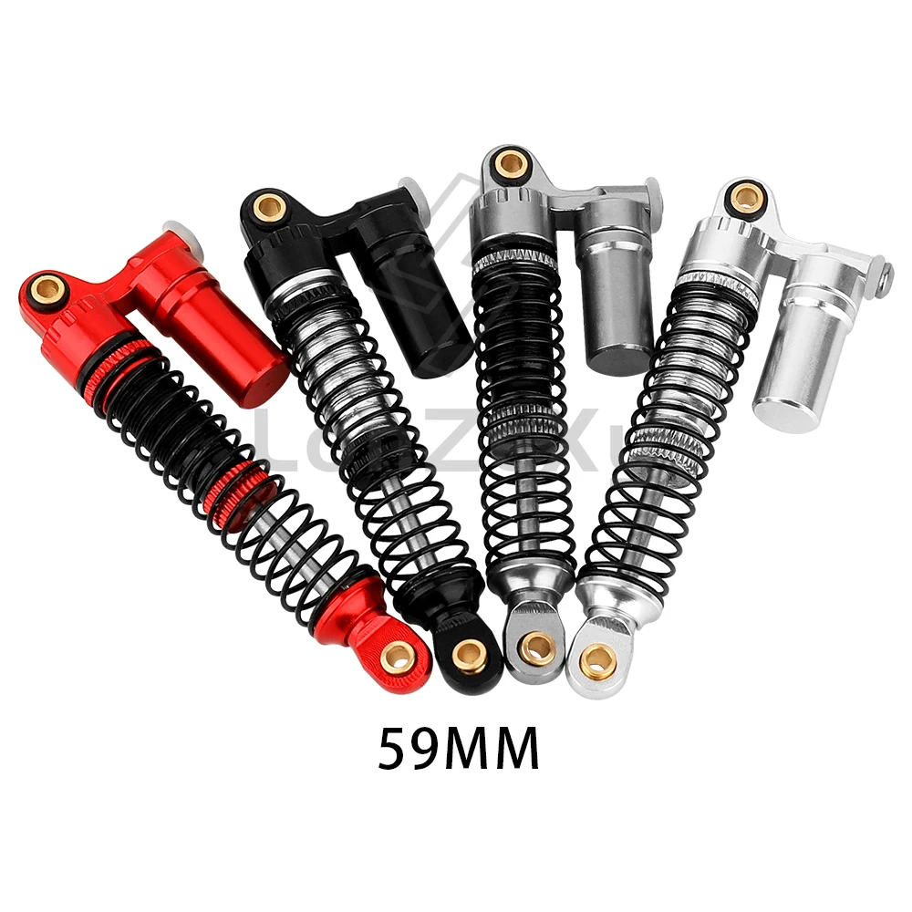 4PCS 53/59/66/78mm Aluminum Alloy Metal Shocks Absorbers Oil Damper for 1/18 RC Crawler TRX4M TRX-4M Bronco Defender Upgrade