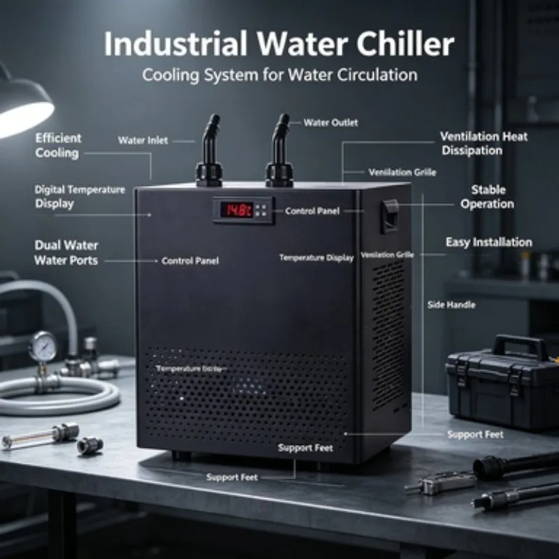 160L/300L Aquarium Chiller Hydroponic Water Chiller with Quiet Refrigeration Compressor for Saltwater Freshwater Coral Jellyfish