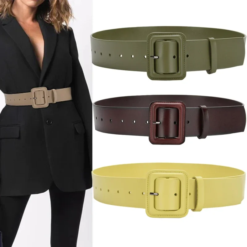 

Luxury Designer Belt Genuine Leather Women Decorative Versatile Belt Trench Coat Women Belt 4.6cm Width