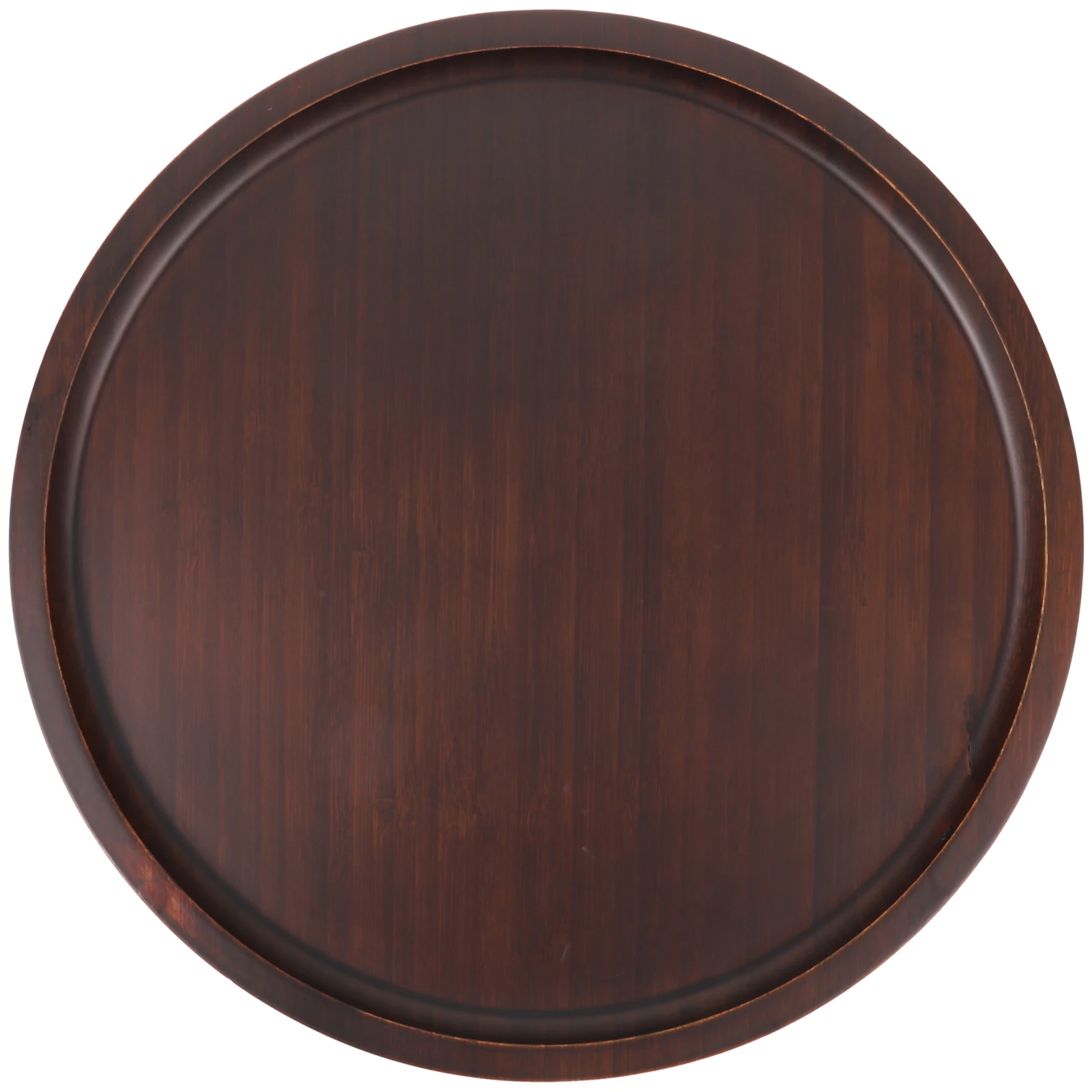 

Wooden Pallet Tray 30x30x2cm Round Walnut Bamboo Serving Platter Tea Coffee Table Practical Wear Resistant Break Resistant Easy