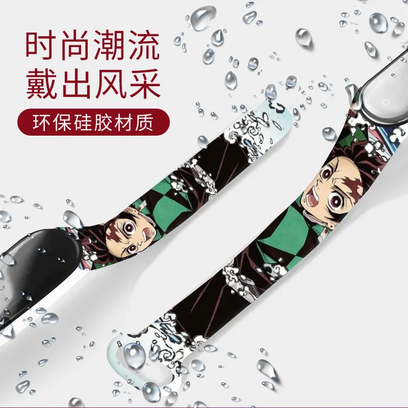 Demon Slayer Led Kleurrijke Klassieke Witte Mi Horloge Anime Figuur Kamado Tanjirou Nezuko Waterdicht Sporthorloge Kids Verjaardagscadeaus
