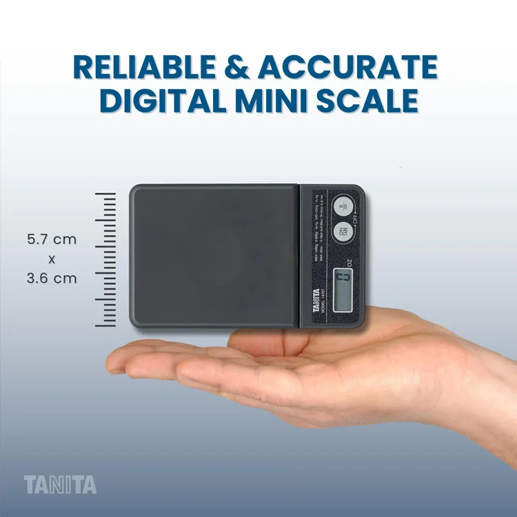 Tanita 1475T Taschenwaage mit hoher Kapazität, 1200 g Fassungsvermögen, 1 g Genauigkeit mit abnehmbarem Tablett und fester Abdeckung für Schmuck und Bullion – Detail 3