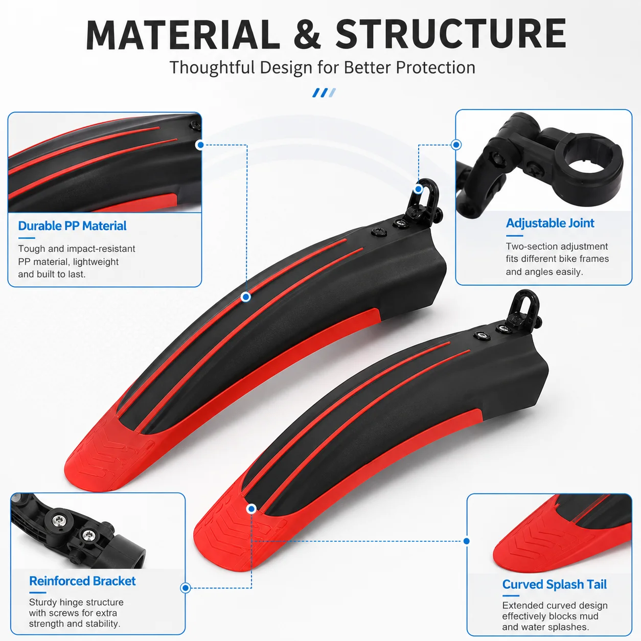 PINMOAP Mtb Road Bike Fender B - Cycling Commute Rain recension och pris