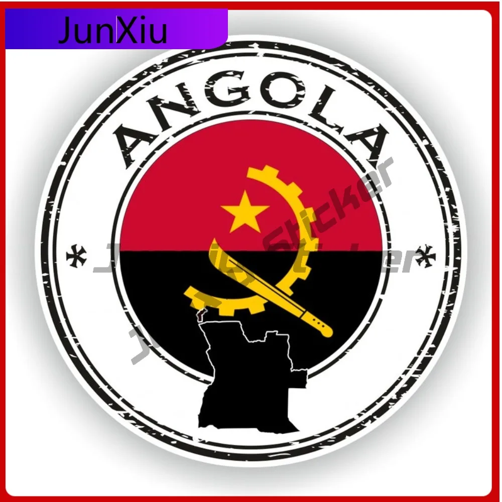 Angola Seal Round Flag Personality Auto Styling Detail Applied To Vehicle Exterior Bodywork And Glass With National Emblem