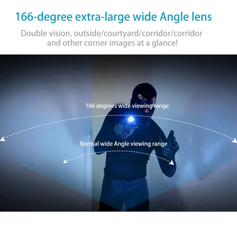 Sonnette intelligente HD 1080P, wi-fi, caméra de sécurité sans fil, interphone vidéo, vision nocturne