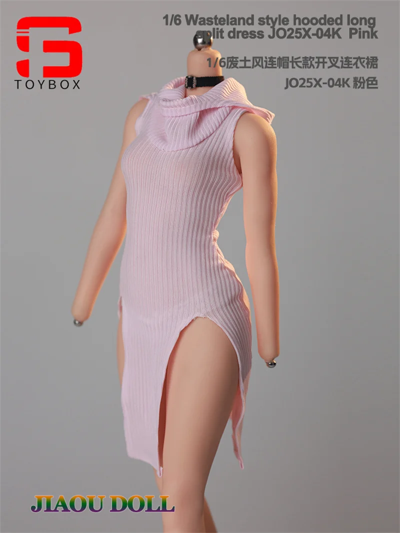 JO25X-04 1/6 Skala Wasteland Stil Mit Kapuze Split Kleid Kleidung Modell Fit 12'' Weibliche Soldat Action Figur Körper