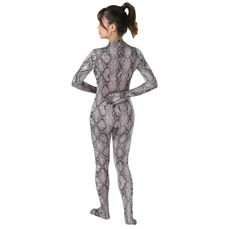 ♥   بدلة كوسبلاي جديدة لعام 2025 مطبوعة باللون الأخضر بدلة على شكل حيوانات على شكل ثعبان رمادي زي موحد بدلة كرنفال الهالوين ★ ☆ ly99