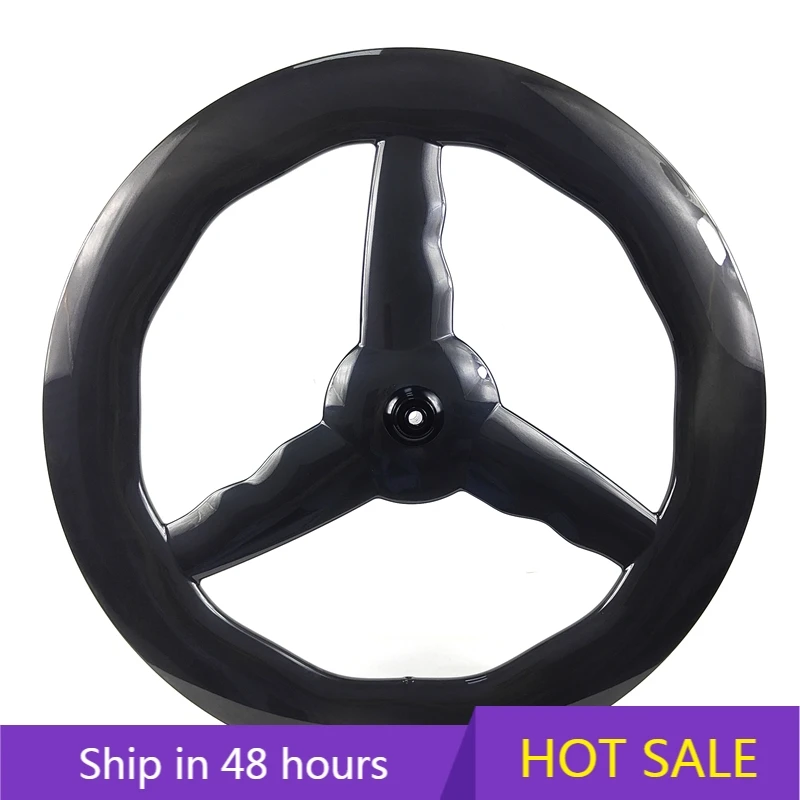 

POWER LEAP BIKEDOC SP-BL3D.2 NEW 700C Full Carbon Wave 3 Spoke Bike Wheels 28mm Wide 7580mm Tubeless Carbon Spoke Wheel