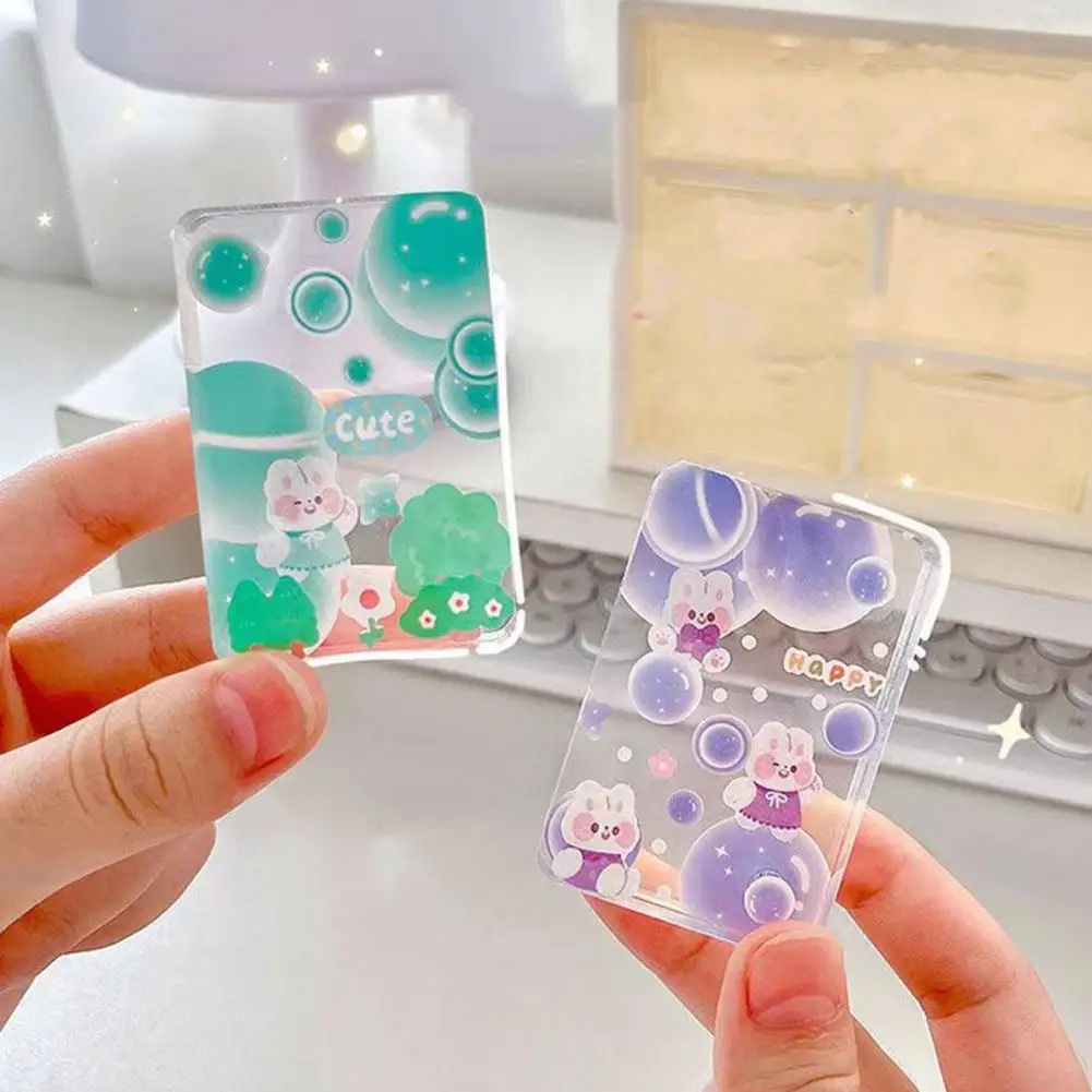 Marco de fotos magnético de alta dureza, soporte de tarjeta de fotos transparente, accesorio de papelería de ladrillo de tarjeta pequeña de larga duración