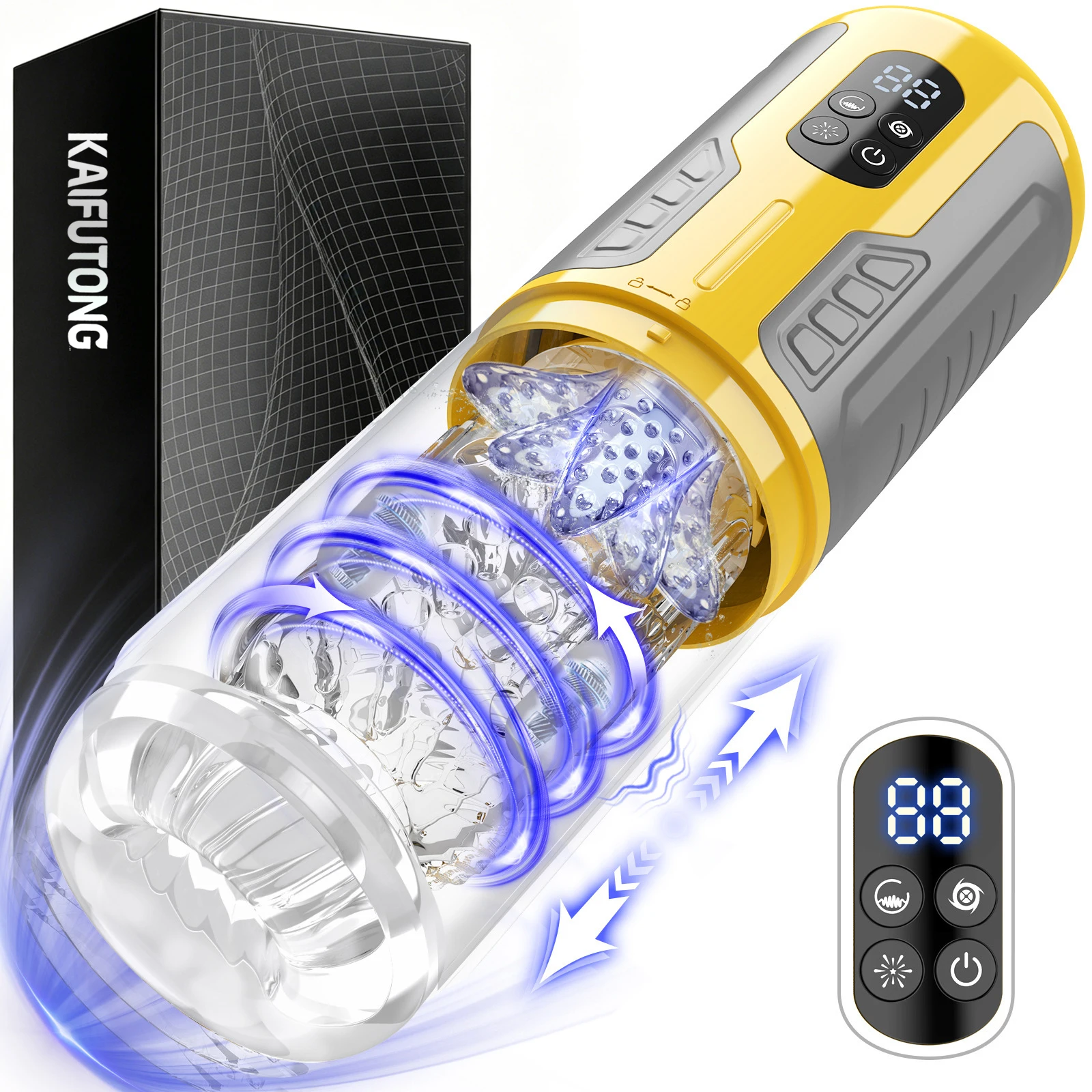 Male Masturbator Cup Automatic Telescopic Thrusting Rotating Sucking Vibrator Pocket Pussy Penis Supplies Adult Sex Toy for Men