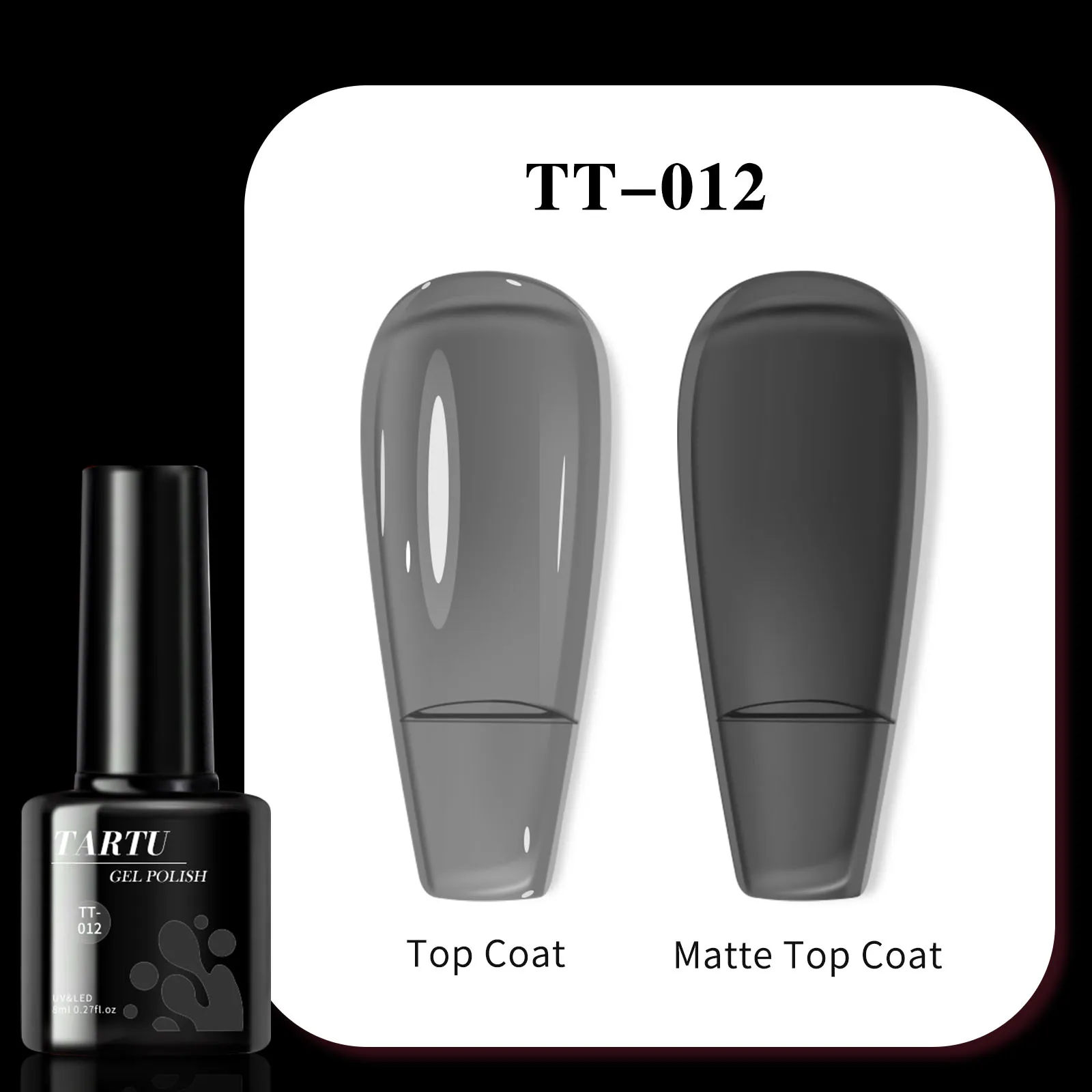 TARTU 8 ml Gelee-Gel-Nagellack, schwarzer Gel-Nagellack, semipermanent, geeignet für Heimnägel zum Selbermachen