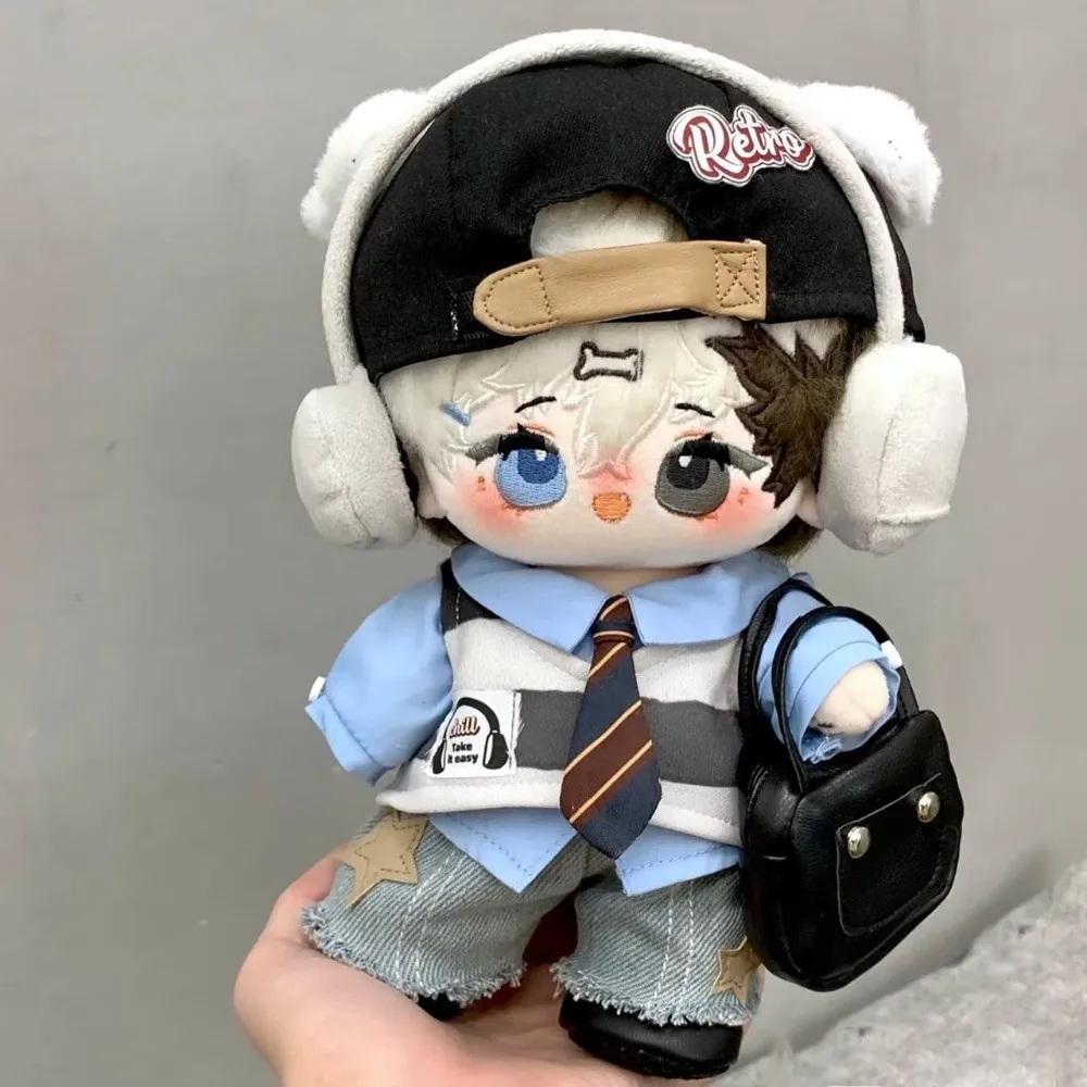 

College Uniform 20cm Cotton Doll Clothes Coat Jackets Idol Doll Clothes Dress Up Cool Plush Doll Clothes Children's Gift