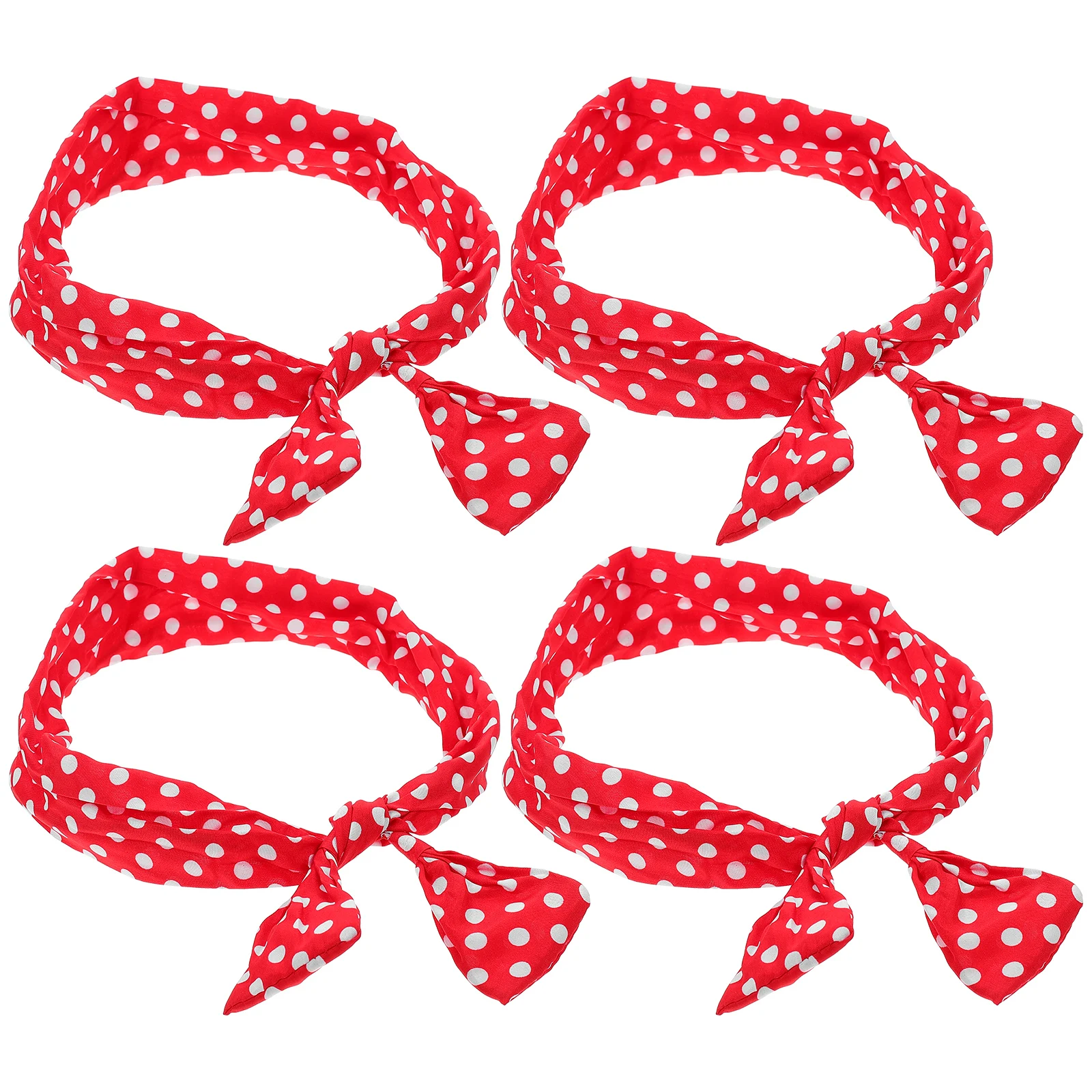 

4Pcs PolkaDot Headbands Girls Women Vintage Bow Wire Hairbands AntiSlip Supplies HairDecor Accessories