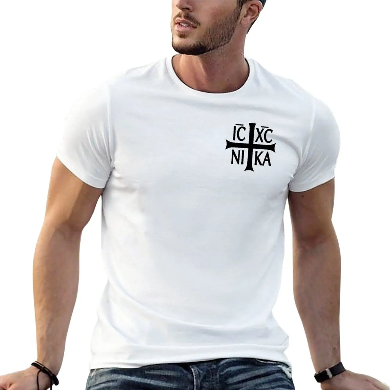 

New IC XC NIKA Jesus Christ Prevails T-Shirt Oversized t-shirt customized t shirts Men's clothing