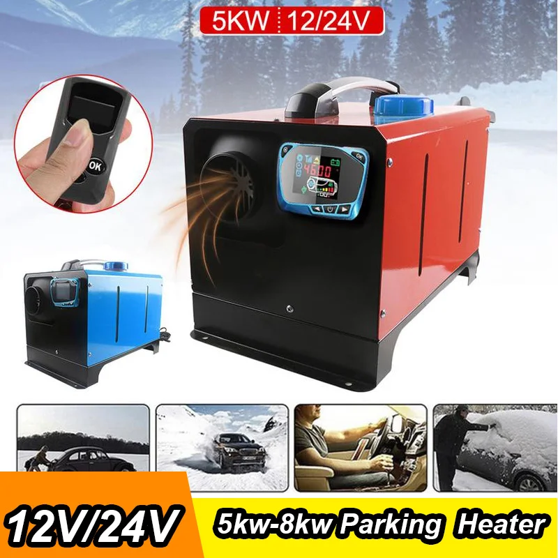 12V 5/8KW Car Parking Diesel Heater Dry Truck Fuel-operated Low Noise Seat Heating Fans Webasto Without Turning on The Engine