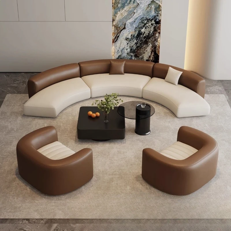 

Italian light luxury new sofa, European hotel lobby