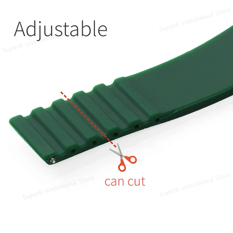 男性と女性のためのユニバーサル防水ラバーストラップ,スポーツブレスレット,Huaweiウォッチ用シリコンウォッチバンド,Samsung Galaxy, 18mm, 20mm, 22mm, 24mm