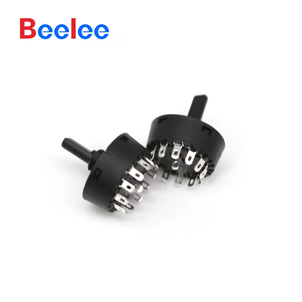 50PCS BL-XZ-GH.RV06.02MAAHG1 Beelee 3A 250VAC Round Rotary Switches 3 Position Rotary Switch For Blender Selector