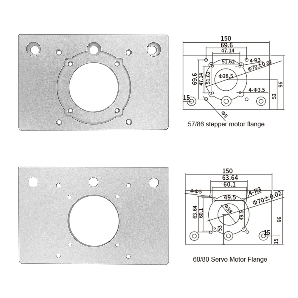 1PCS Fixed Adapter Plate Z axis Motion Table CNC GX150 Sliding Stage Sliding Table Aluminum Motor Module