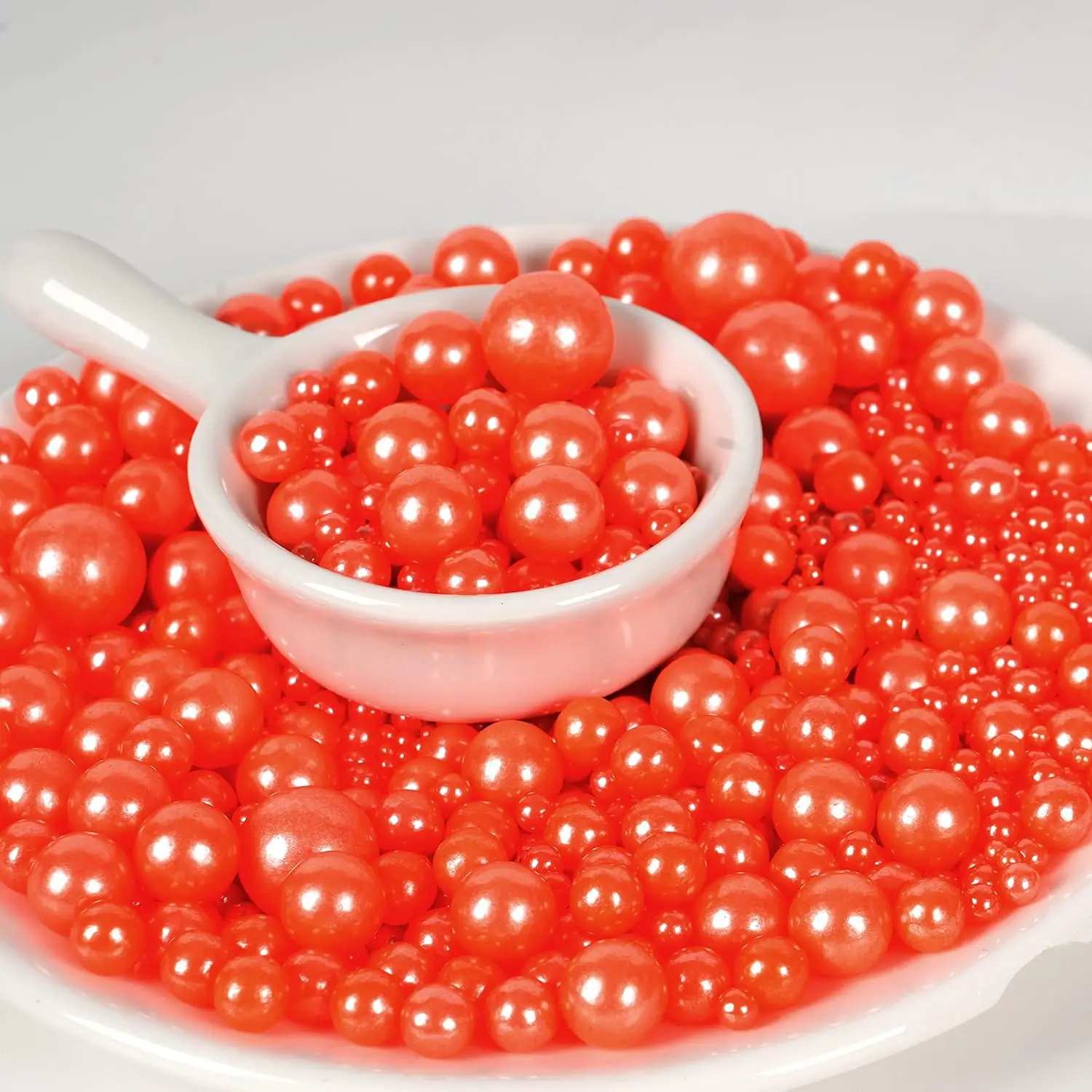 130 g/4,58 Unzen Perlenstreusel, Mischungsgröße, Eiscreme-Kuchenaufsätze und Keksdekoration, Hochzeitsfeier, Weihnachtszubehör – Detail 32