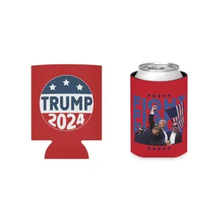 Trump 2024 Can Cooler Trump Fight Shot Drink Koozie Republican Drink Sleeve Beer Sleeve for party supplies brithday gifts