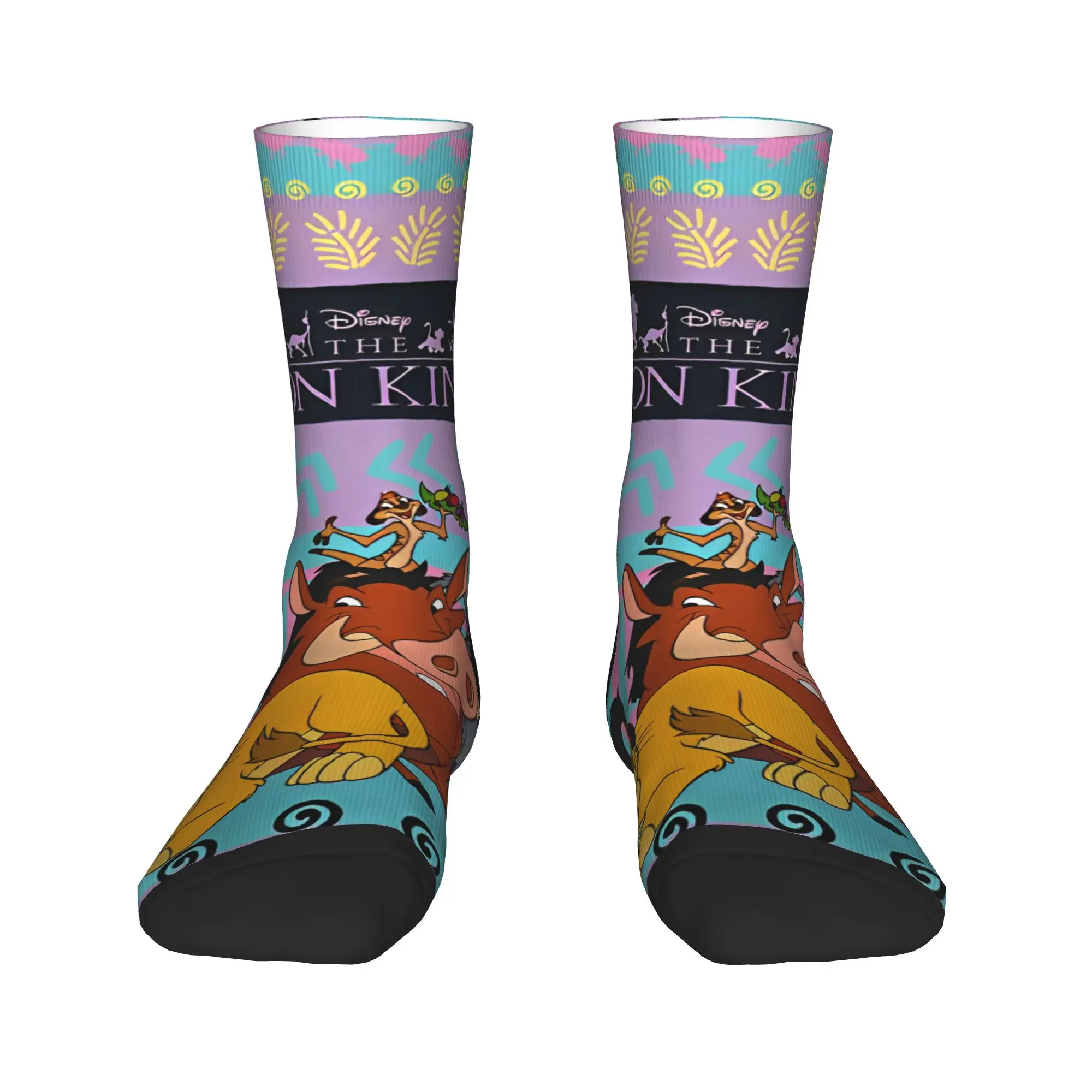 Lion King Simba Nala Timon Pumbaa Zazu Rafiki  Stockings Men Socks Soft Vintage Socks Spring Climbing Slip Graphic Socks Gift