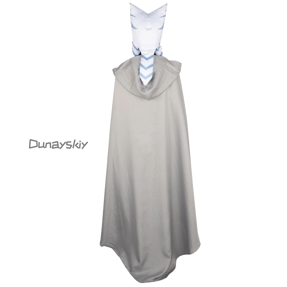Ahsoka Tano 코스프레 아나킨 공주 유니폼 코트 망토 세트 Ahsoka 복장 할로윈 파티 Cos For Woman Costume