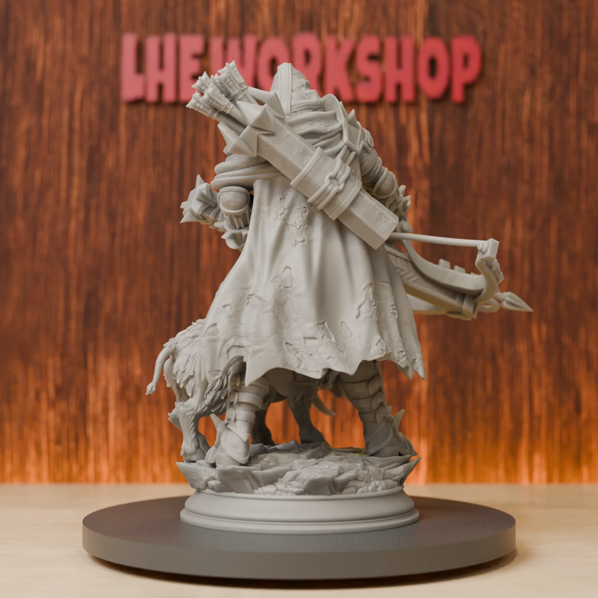 Orc Beastmaster  Miniatures | 28mm-75mm | Resin 3D Printed DND Pathfinder Mini | Unpainted Grey